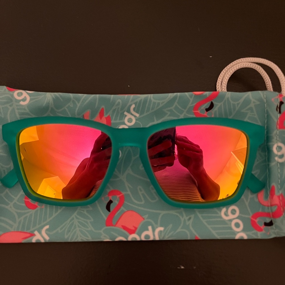 Goodr Short with Benefits green sunglasses